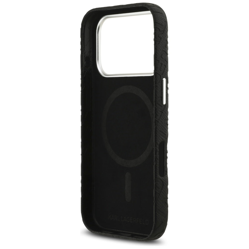 MagSafe cover til Apple iPhone 17 Pro Max, Karl Lagerfeld, FW Stamped Karl, Sort