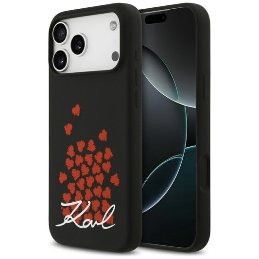 MagSafe cover til Apple iPhone 17 Pro Max, Karl Lagerfeld, Heart Sign Logo, Sort