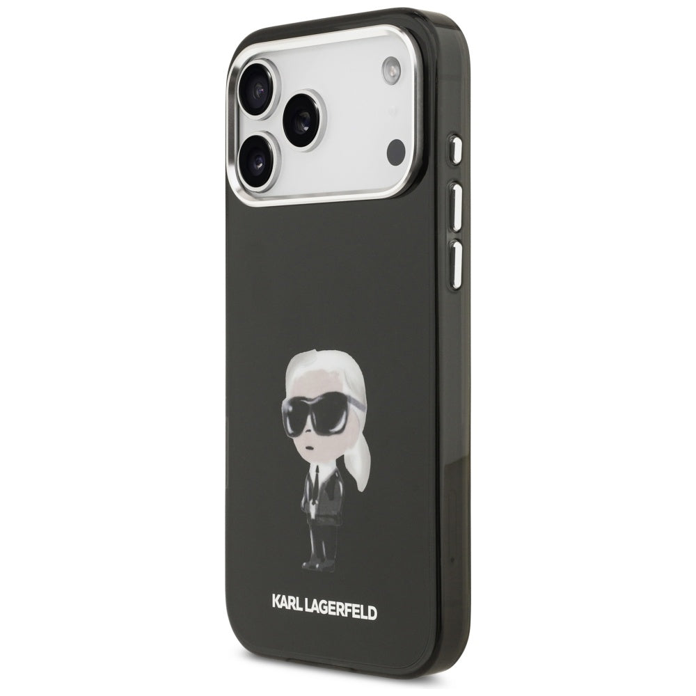 MagSafe cover til Apple iPhone 17 Pro Max, Karl Lagerfeld, IML Aquarelle Karl Ikonik, Sort