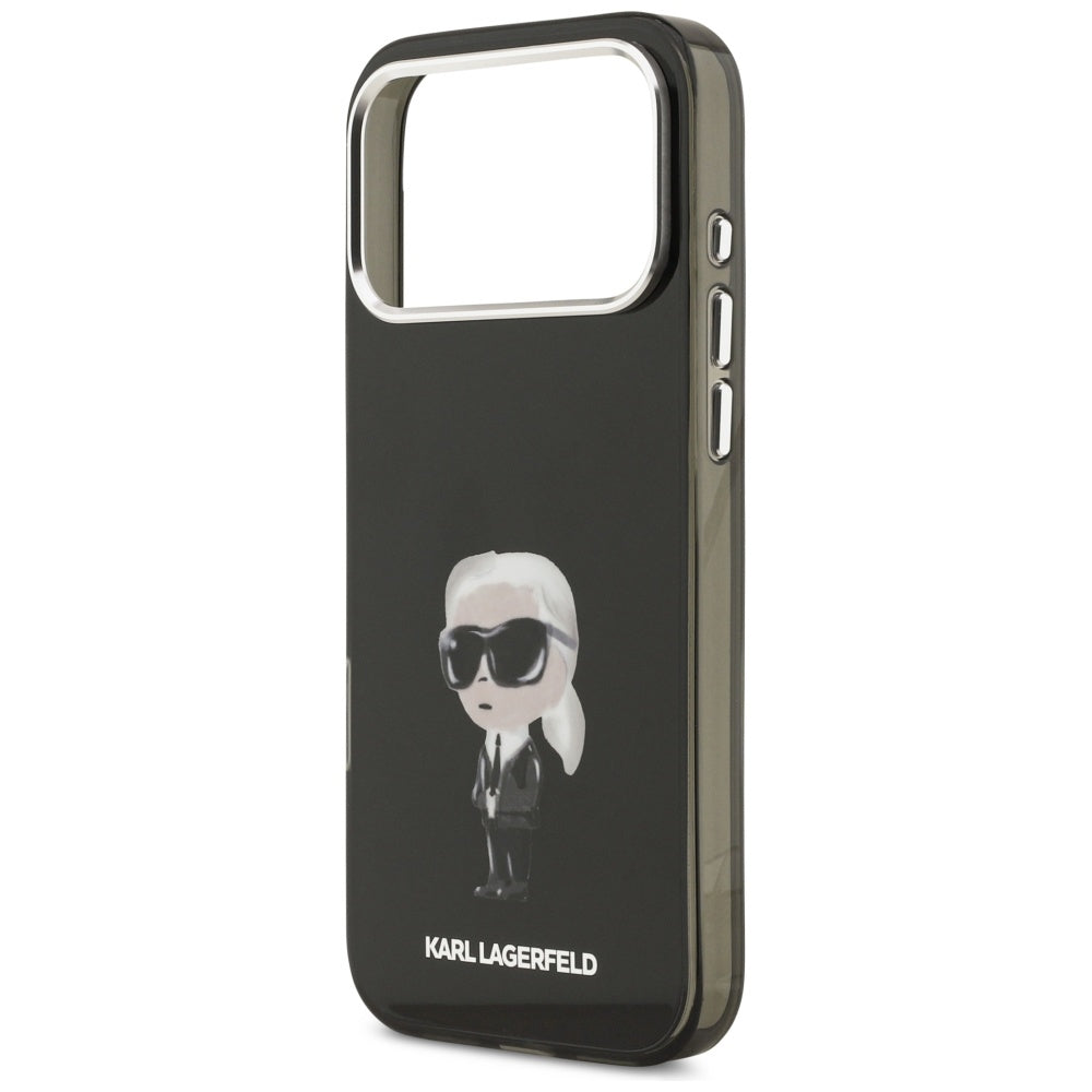MagSafe cover til Apple iPhone 17 Pro Max, Karl Lagerfeld, IML Aquarelle Karl Ikonik, Sort