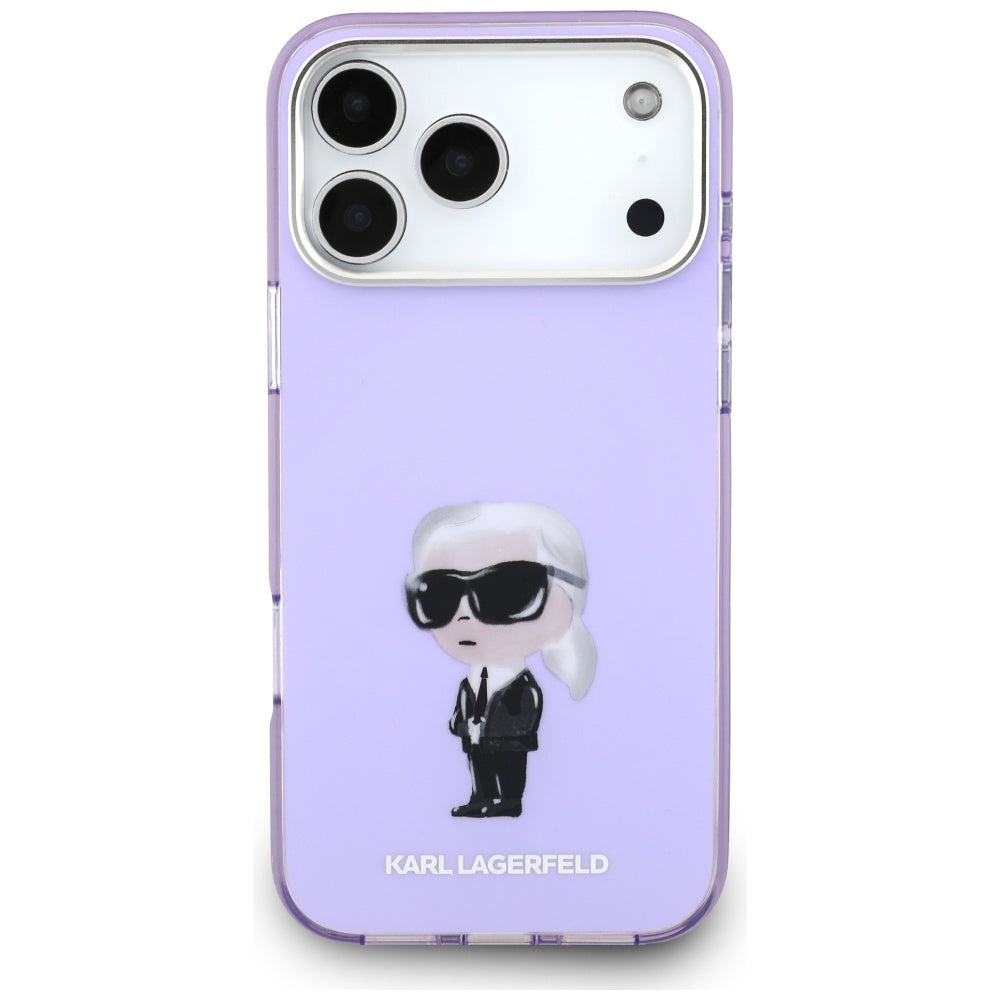MagSafe cover til Apple iPhone 17 Pro Max, Karl Lagerfeld, IML Aquarelle Logo Karl, Lilla