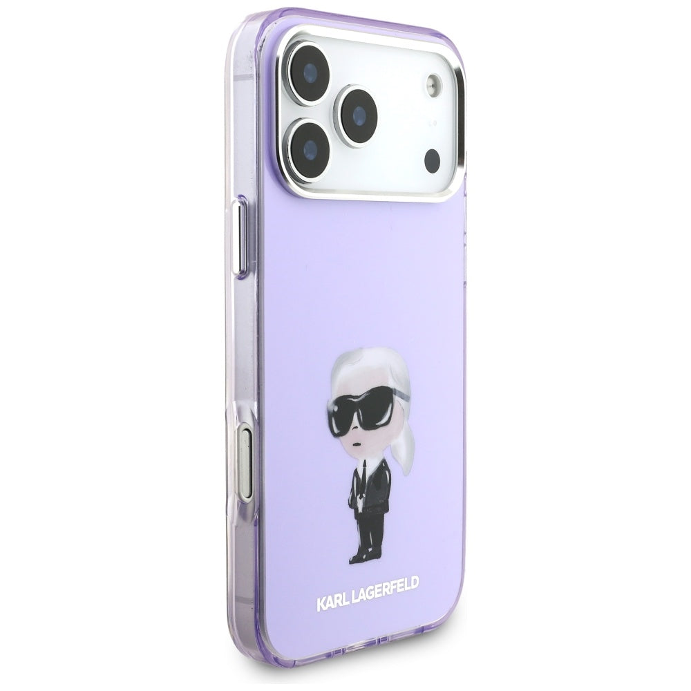 MagSafe cover til Apple iPhone 17 Pro Max, Karl Lagerfeld, IML Aquarelle Logo Karl, Lilla