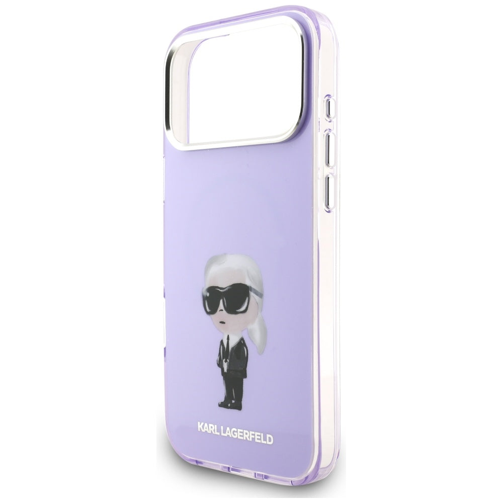 MagSafe cover til Apple iPhone 17 Pro Max, Karl Lagerfeld, IML Aquarelle Logo Karl, Lilla