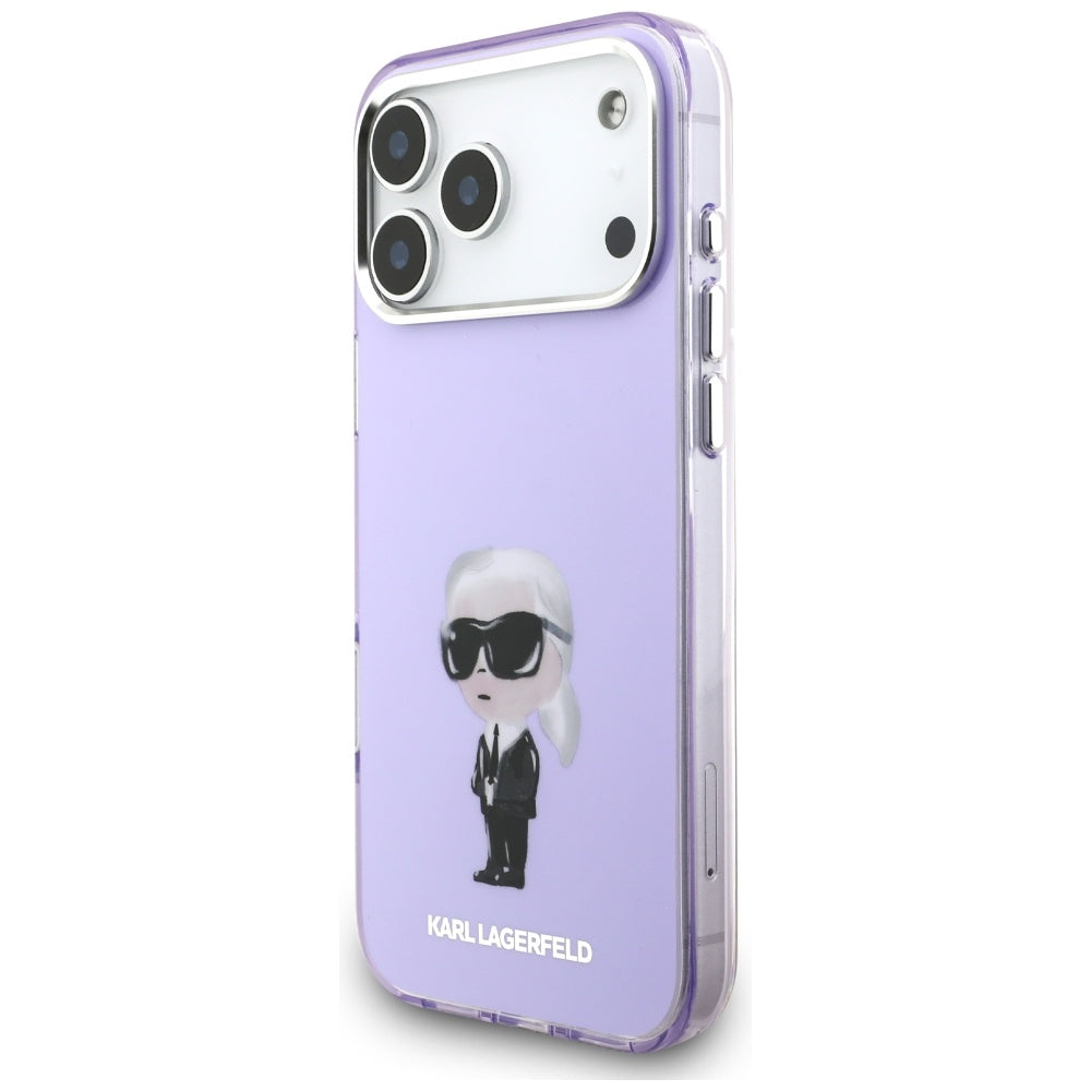 MagSafe cover til Apple iPhone 17 Pro Max, Karl Lagerfeld, IML Aquarelle Logo Karl, Lilla