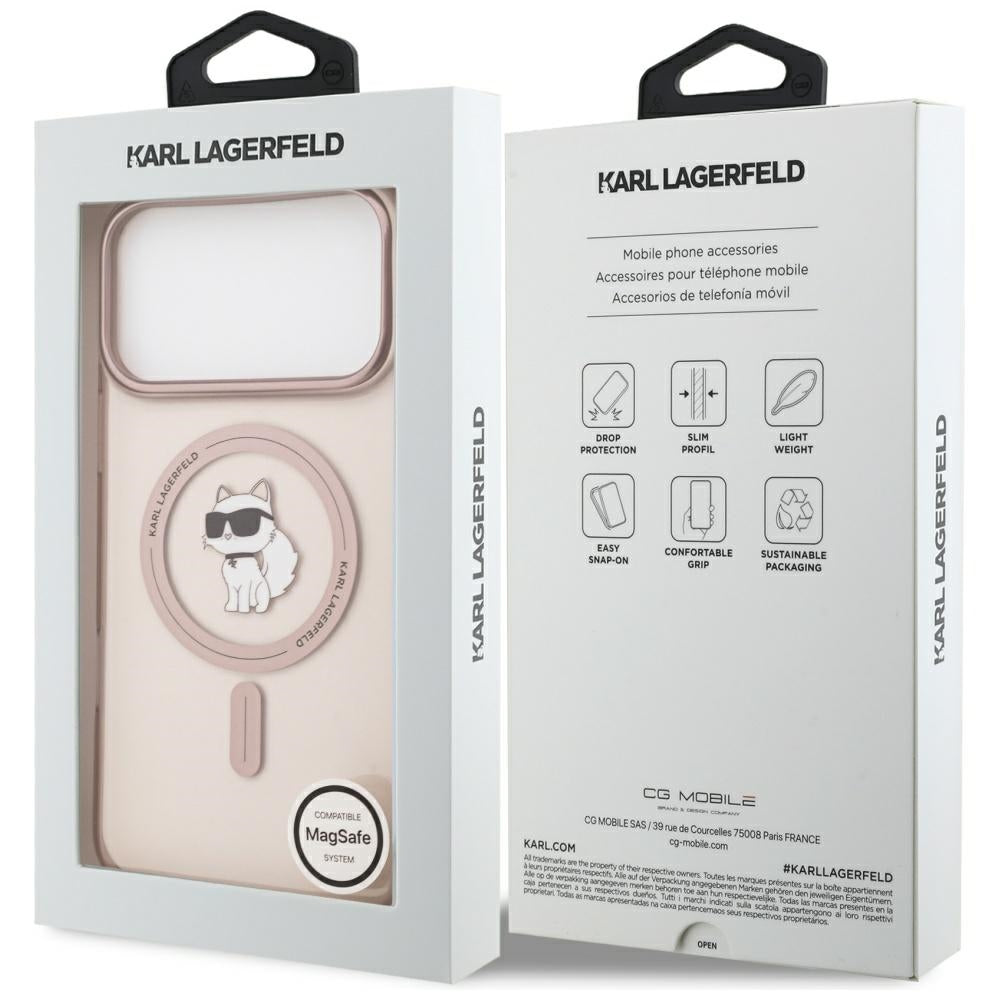 MagSafe cover til Apple iPhone 17 Pro Max, Karl Lagerfeld, IML Choupette, Pink