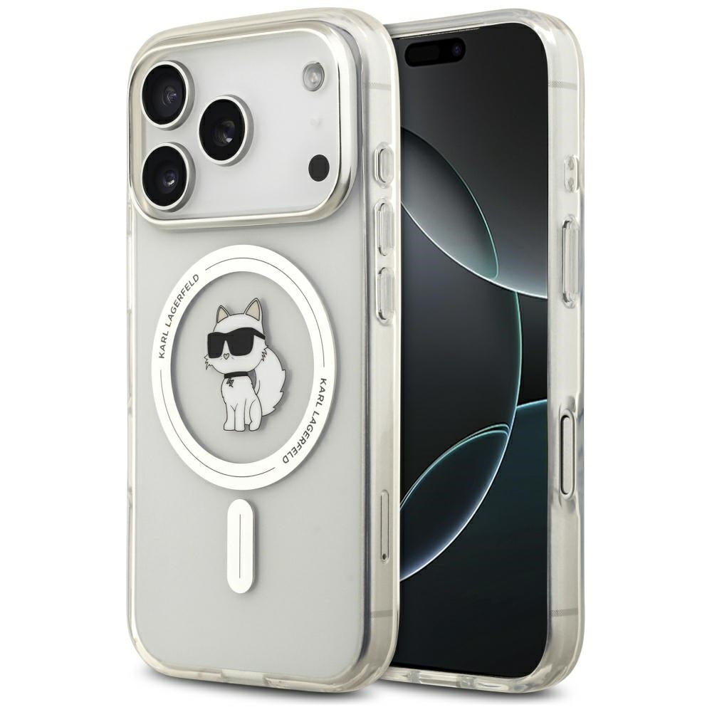 MagSafe cover til Apple iPhone 17 Pro Max, Karl Lagerfeld, IML Choupette, Gennemsigtig