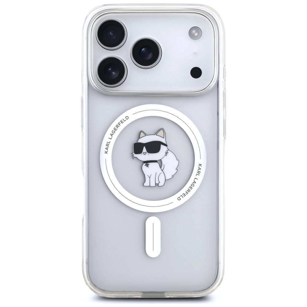 MagSafe cover til Apple iPhone 17 Pro Max, Karl Lagerfeld, IML Choupette, Gennemsigtig