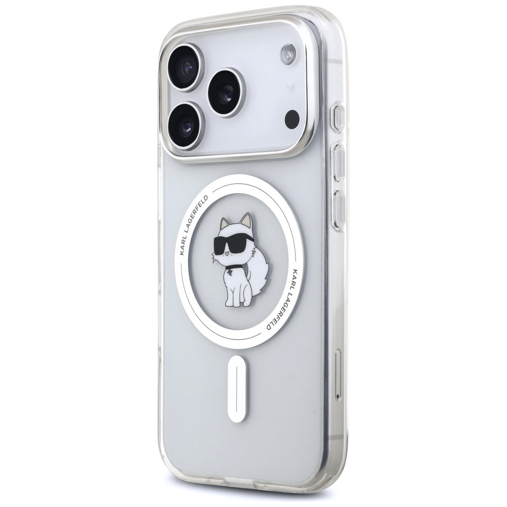 MagSafe cover til Apple iPhone 17 Pro Max, Karl Lagerfeld, IML Choupette, Gennemsigtig
