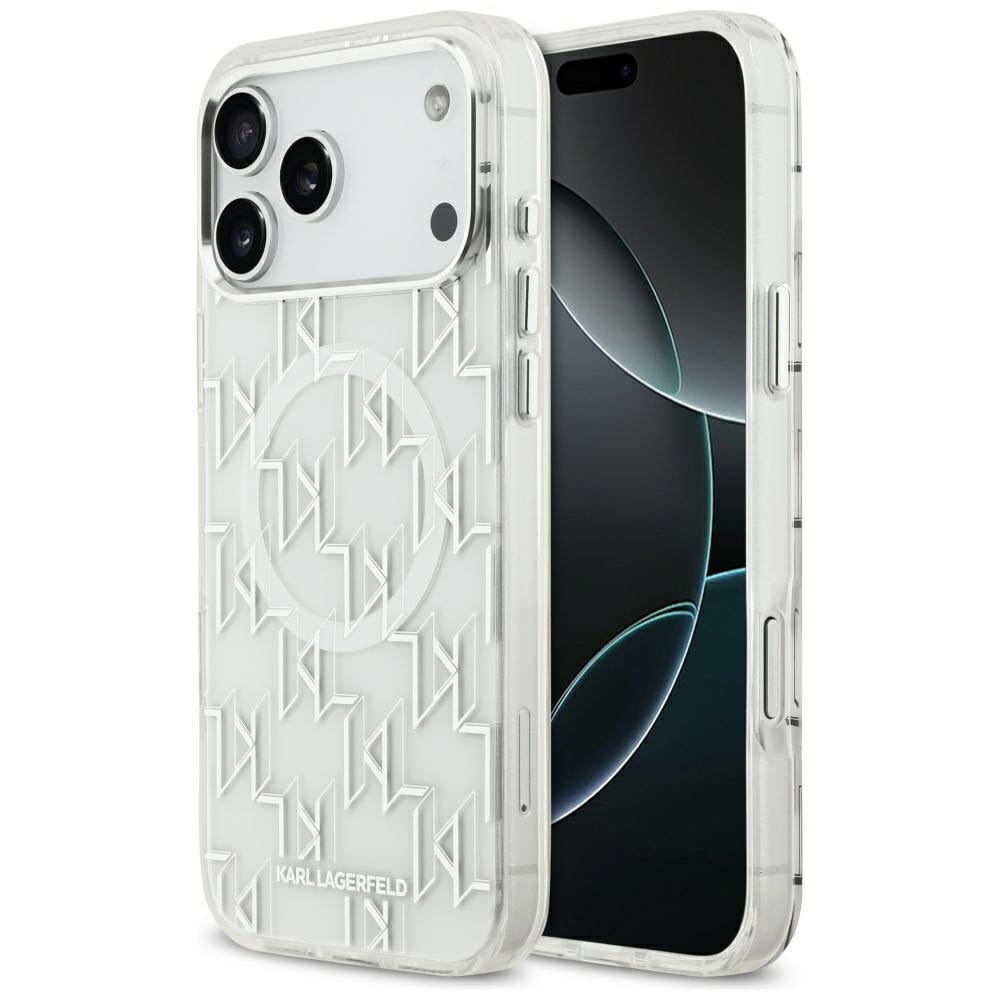 MagSafe cover til Apple iPhone 17 Pro Max, Karl Lagerfeld, IML KL Monogram, Hvid