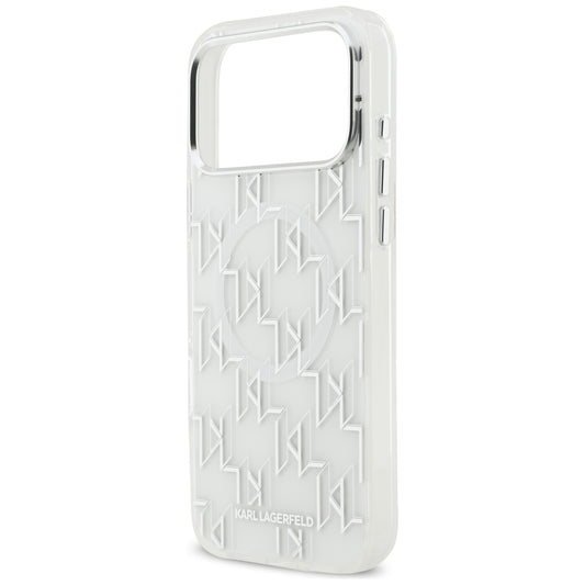 MagSafe cover til Apple iPhone 17 Pro Max, Karl Lagerfeld, IML KL Monogram, Hvid