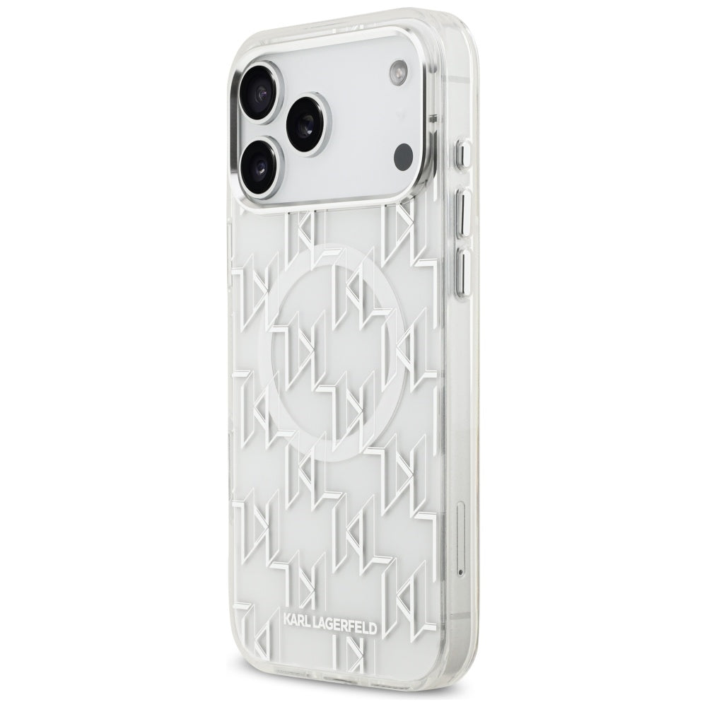 MagSafe cover til Apple iPhone 17 Pro Max, Karl Lagerfeld, IML KL Monogram, Hvid