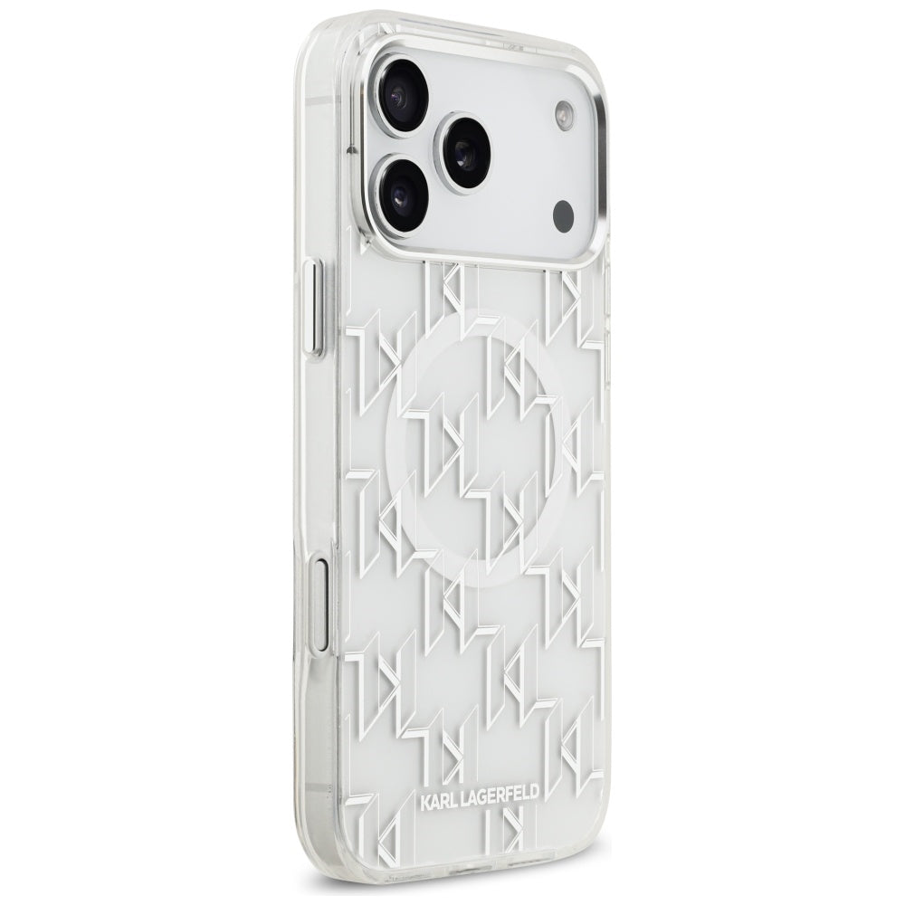 MagSafe cover til Apple iPhone 17 Pro Max, Karl Lagerfeld, IML KL Monogram, Hvid