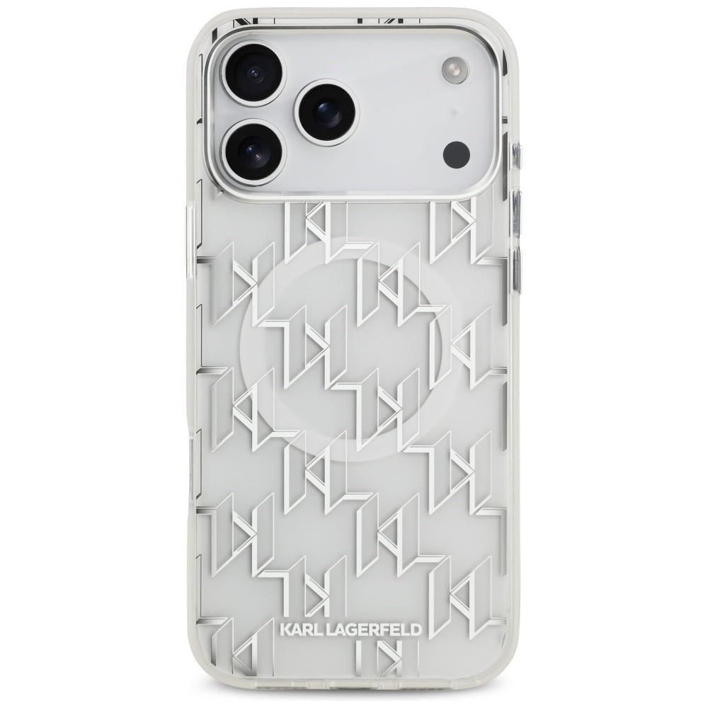 MagSafe cover til Apple iPhone 17 Pro Max, Karl Lagerfeld, IML KL Monogram, Hvid