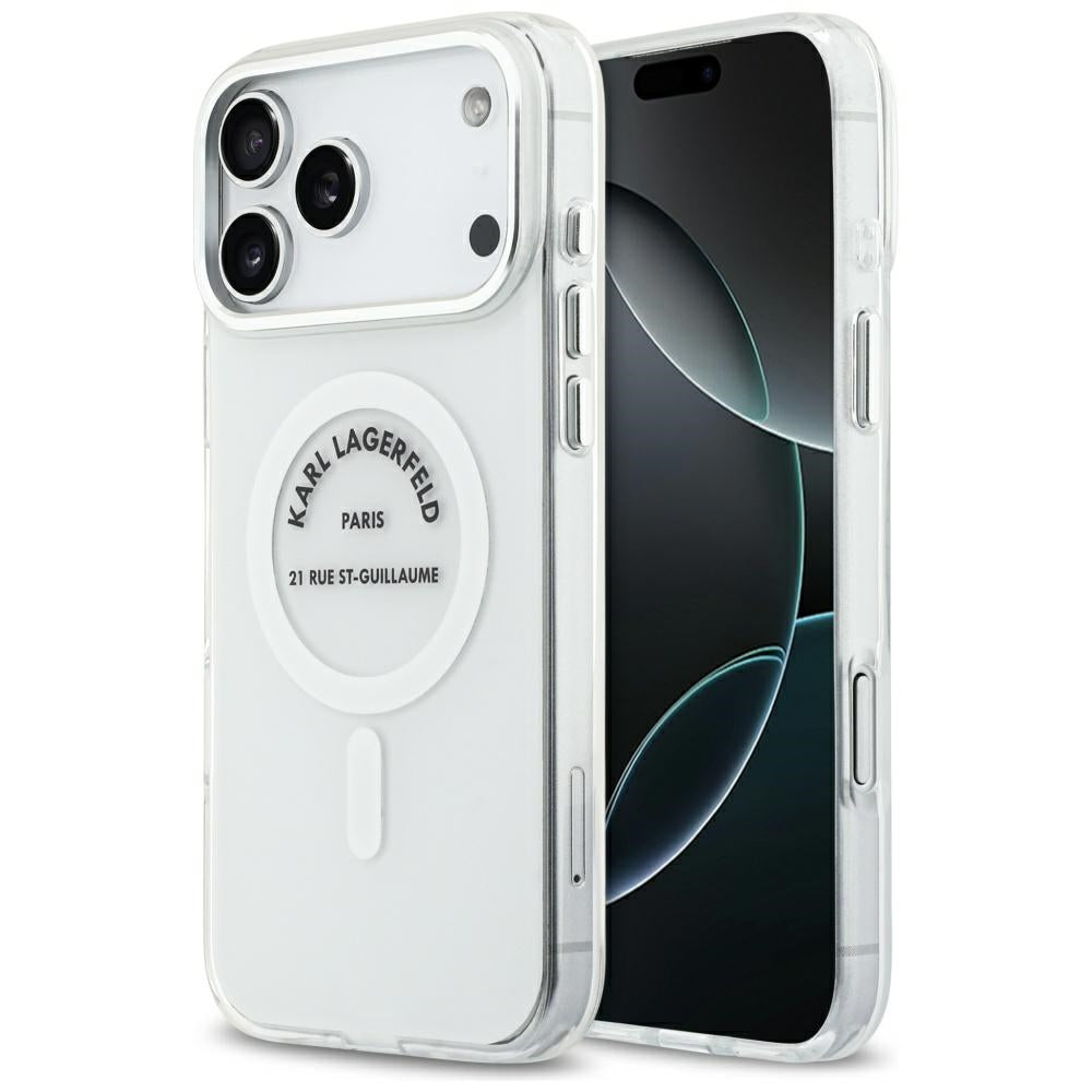 MagSafe cover til Apple iPhone 17 Pro Max, Karl Lagerfeld, IML Logo RSG, Gennemsigtig