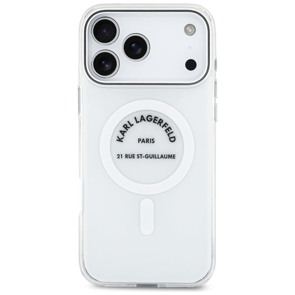 MagSafe cover til Apple iPhone 17 Pro Max, Karl Lagerfeld, IML Logo RSG, Gennemsigtig