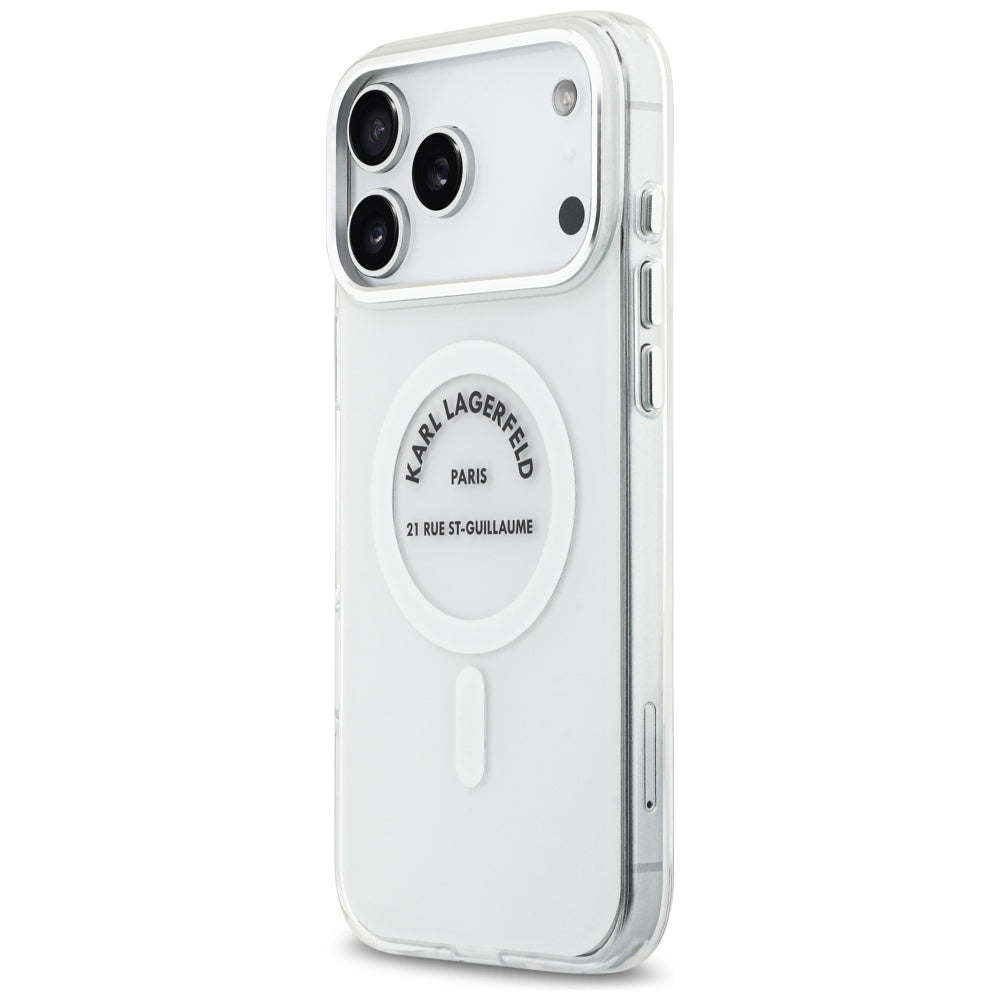 MagSafe cover til Apple iPhone 17 Pro Max, Karl Lagerfeld, IML Logo RSG, Gennemsigtig