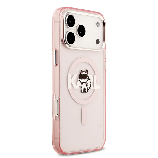 MagSafe cover til Apple iPhone 17 Pro Max, Karl Lagerfeld, IML Sketch Logo Choupette, Pink