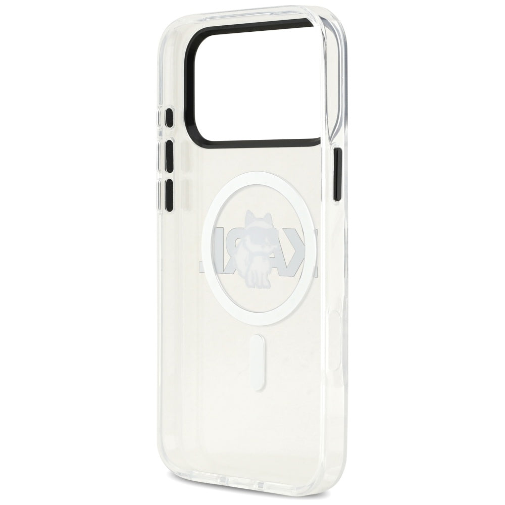 MagSafe cover til Apple iPhone 17 Pro Max, Karl Lagerfeld, IML Sketch Logo Choupette, Gennemsigtig