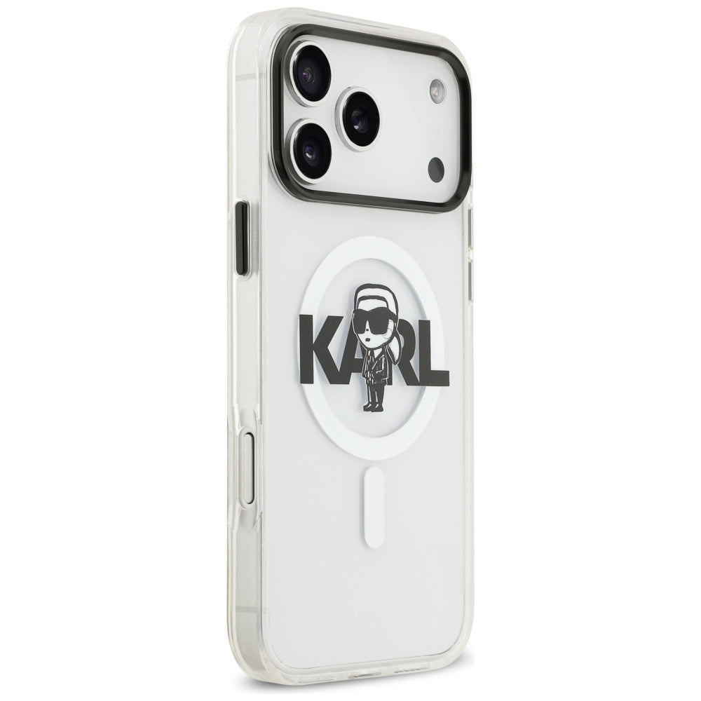 MagSafe cover til Apple iPhone 17 Pro Max, Karl Lagerfeld, IML Sketch Logo Karl, Gennemsigtig