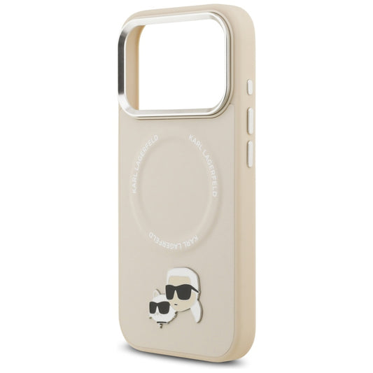 MagSafe cover til Apple iPhone 17 Pro Max, Karl Lagerfeld, Karl & Choupette Pins, Beige