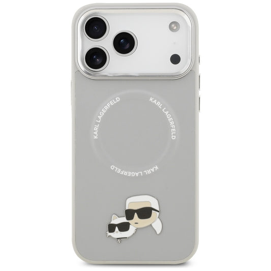 MagSafe cover til Apple iPhone 17 Pro Max, Karl Lagerfeld, Karl & Choupette Pins, Grå