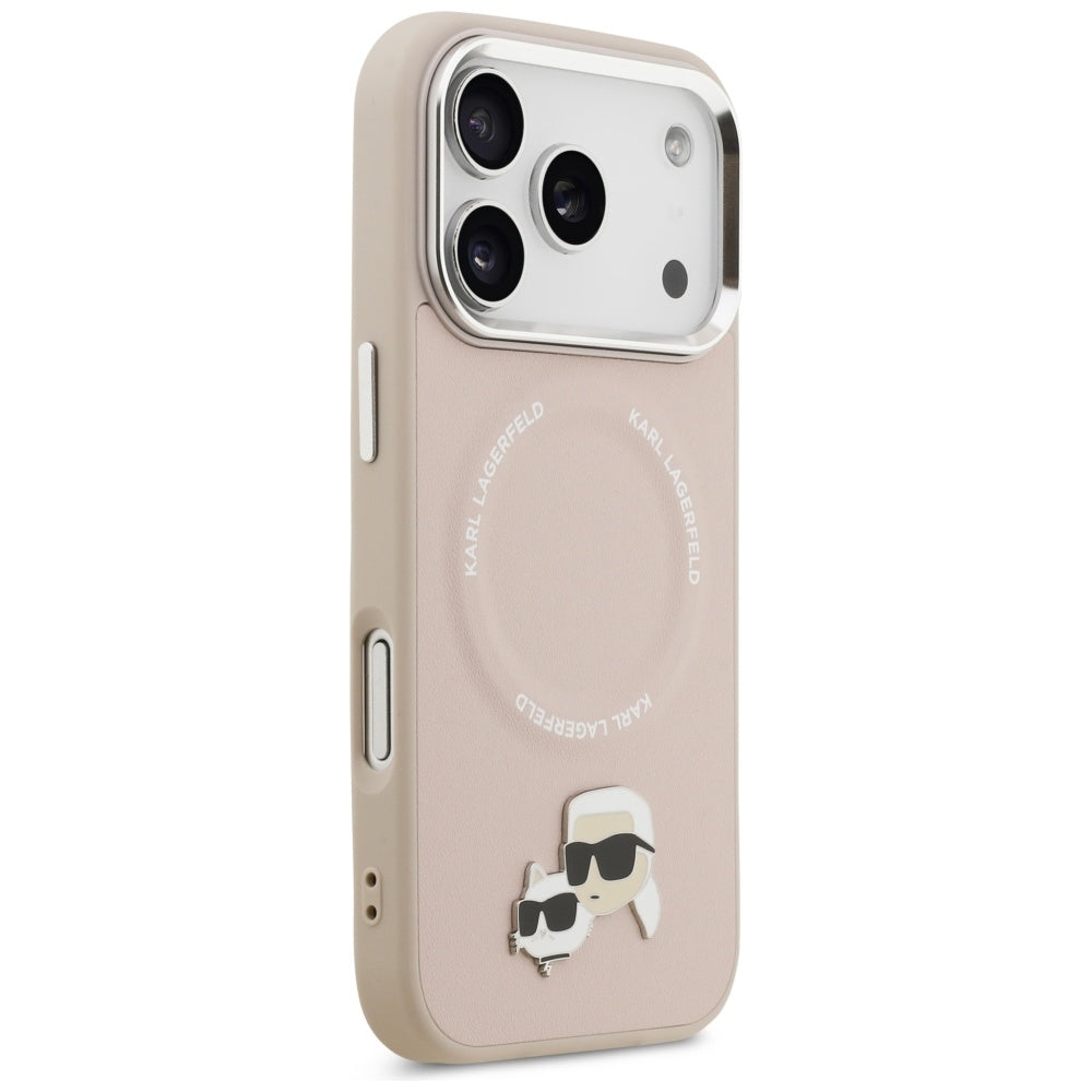 MagSafe cover til Apple iPhone 17 Pro Max, Karl Lagerfeld, Karl & Choupette Pins, Pink