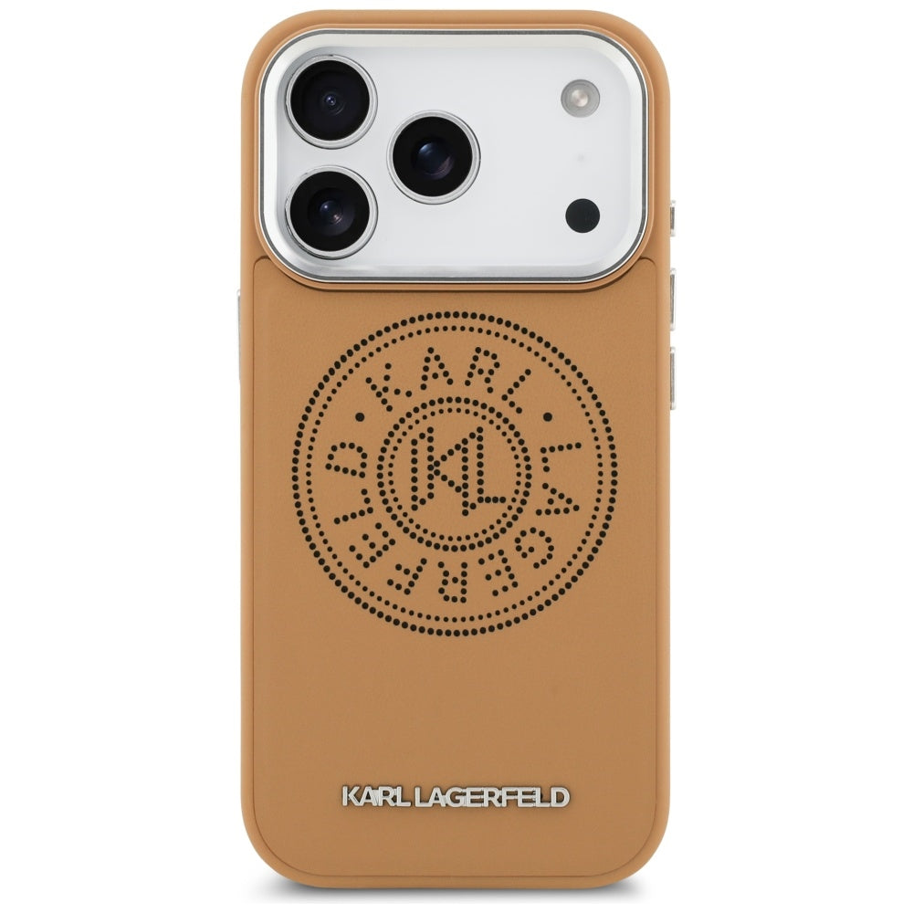 MagSafe cover til Apple iPhone 17 Pro Max, Karl Lagerfeld, Point & Metal Logo, Brun