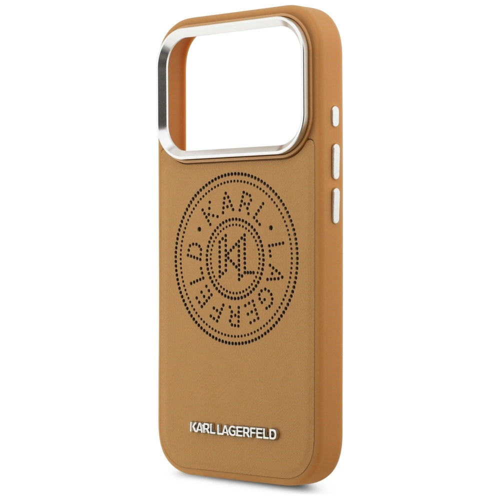 MagSafe cover til Apple iPhone 17 Pro Max, Karl Lagerfeld, Point & Metal Logo, Brun
