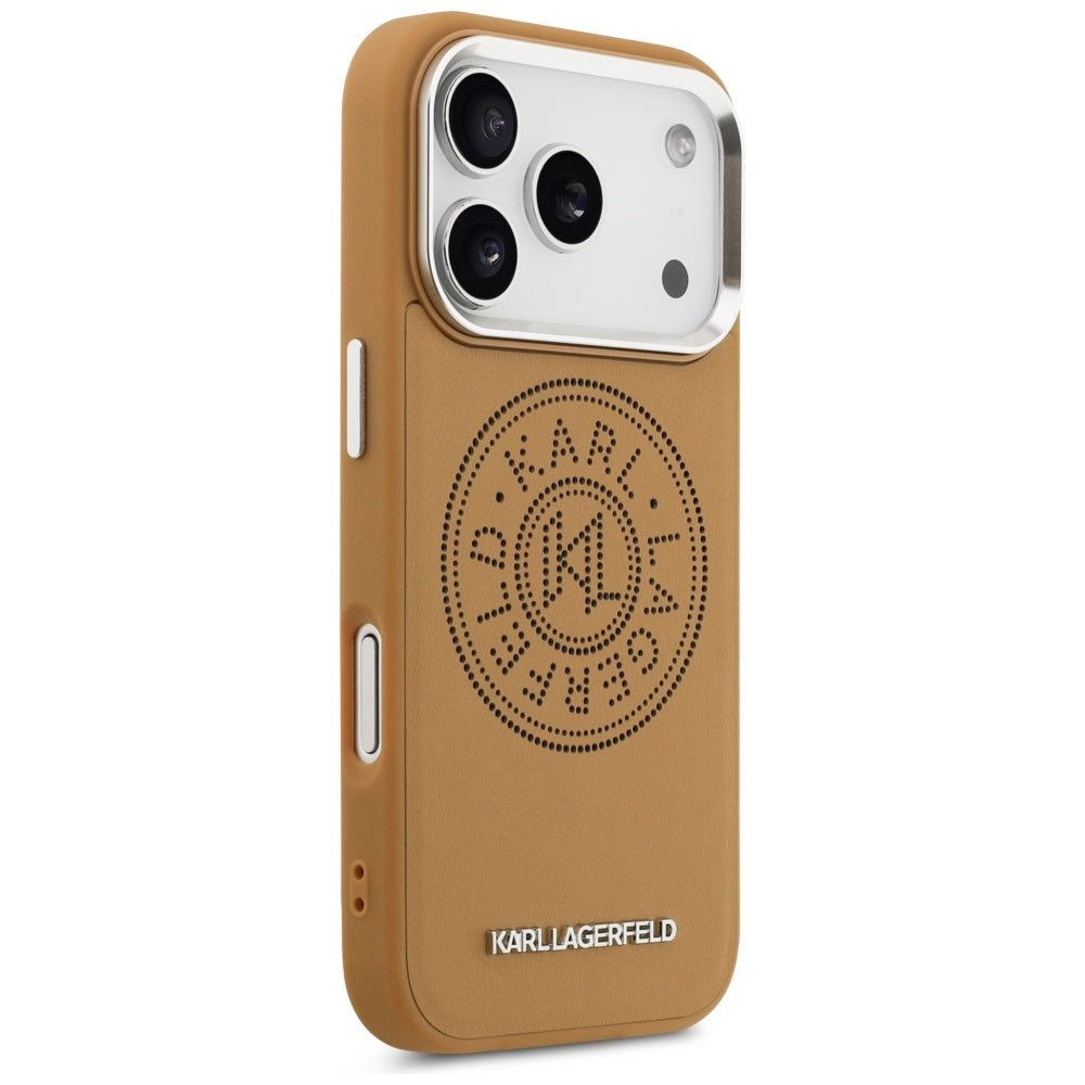 MagSafe cover til Apple iPhone 17 Pro Max, Karl Lagerfeld, Point & Metal Logo, Brun