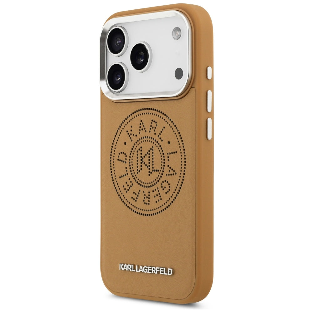 MagSafe cover til Apple iPhone 17 Pro Max, Karl Lagerfeld, Point & Metal Logo, Brun