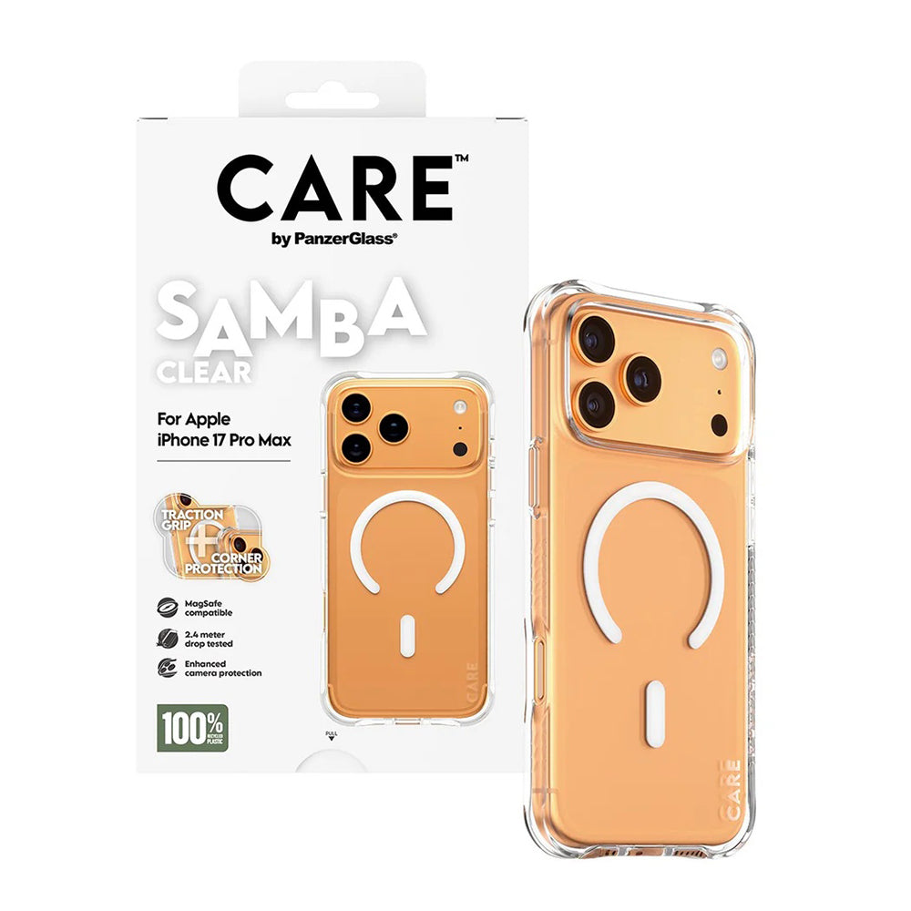 MagSafe cover til Apple iPhone 17 Pro Max, PanzerGlass, Fashionable Care, Hvid Transparent