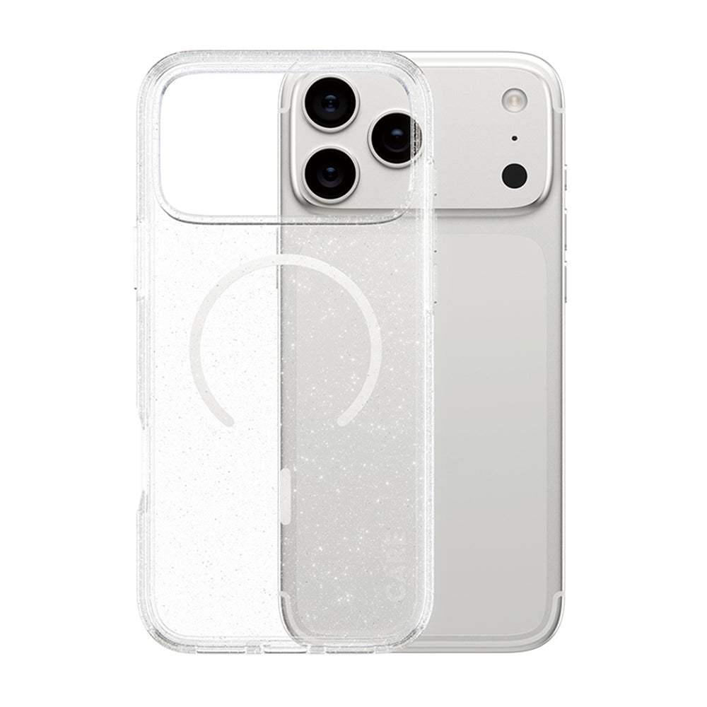 MagSafe cover til Apple iPhone 17 Pro Max, PanzerGlass, Care Urban Explorer Star Lit, Transparent Hvid