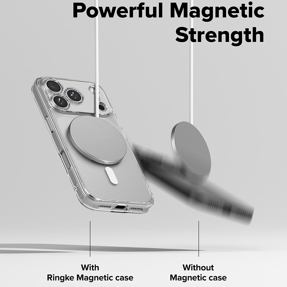 MagSafe cover til Apple iPhone 17 Pro Max, Ringke, Fusion, Mat Transparent