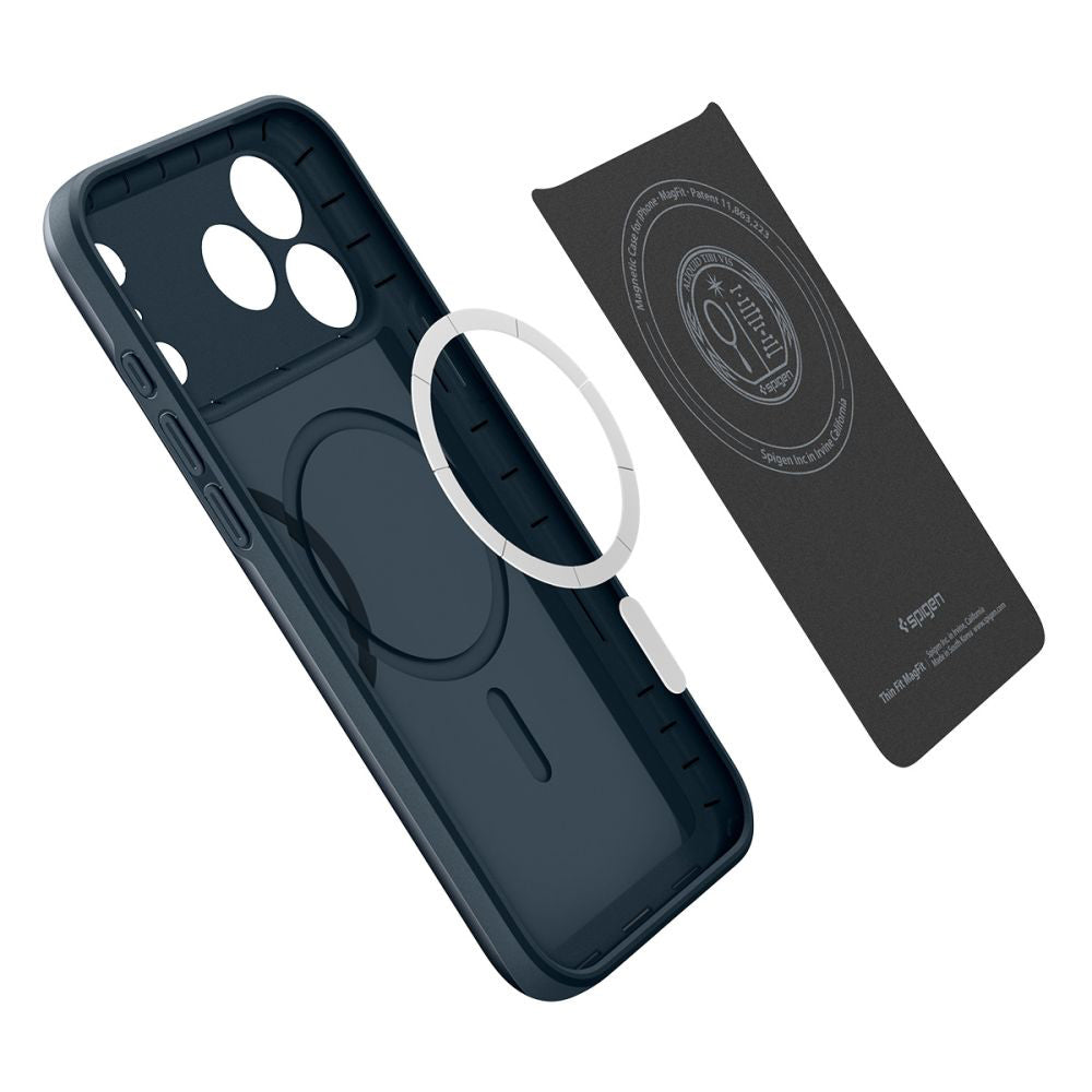 MagSafe cover til Apple iPhone 17 Pro Max, Spigen, Thin Fit, Blå ACS10277