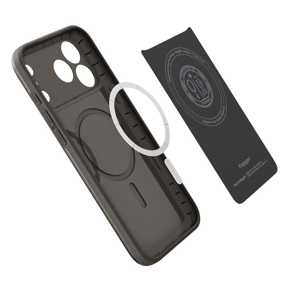 MagSafe cover til Apple iPhone 17 Pro Max, Spigen, Thin Fit, Grå ACS10276