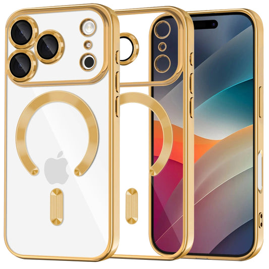 MagSafe Case for Apple iPhone 17 Pro Max, Techsuit, Luxury Crystal, Gold