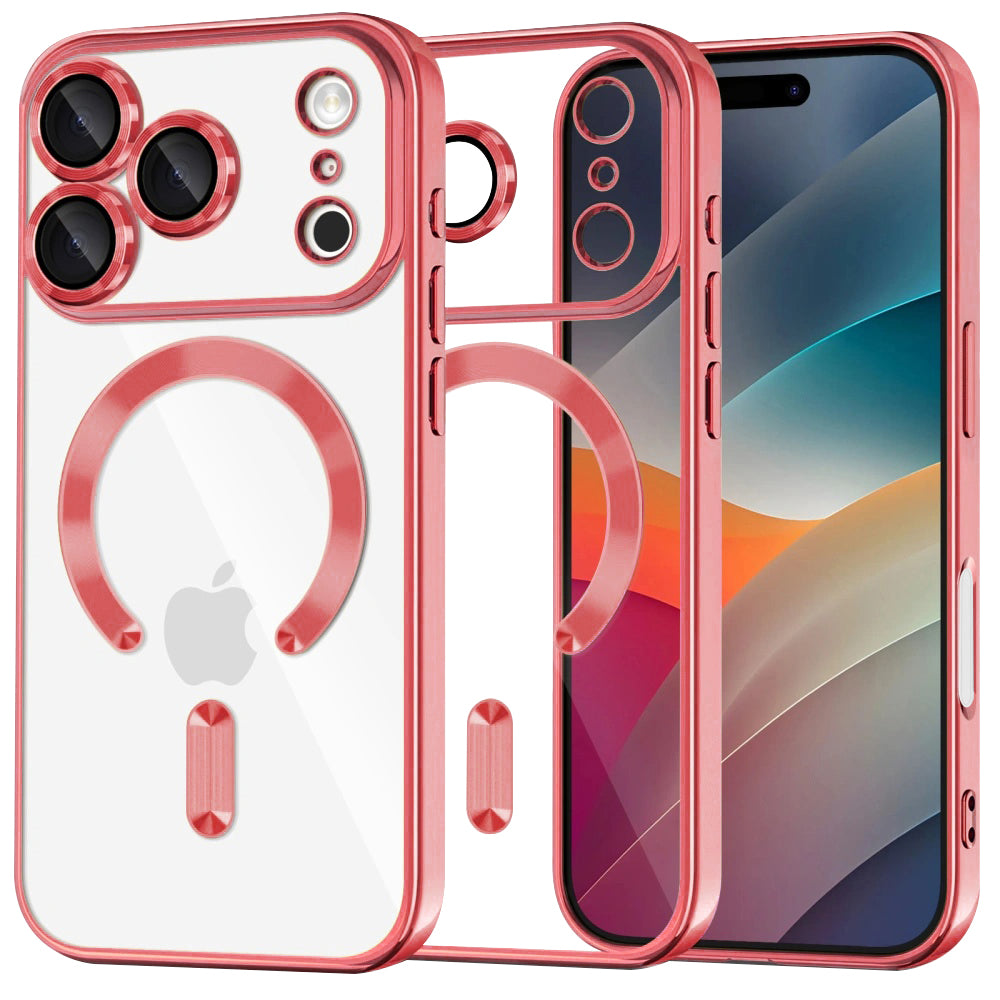 MagSafe cover til Apple iPhone 17 Pro Max, Techsuit, Luxury Crystal, Pink