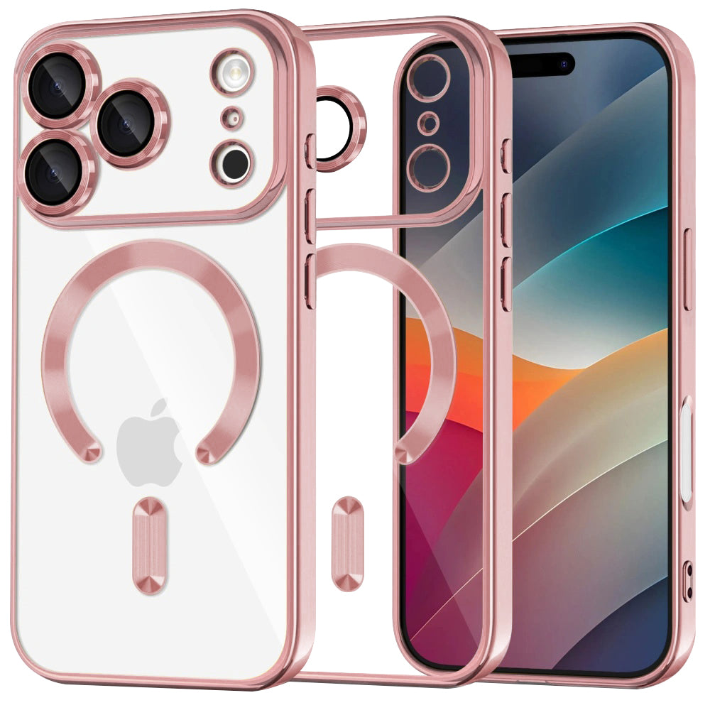 MagSafe cover til Apple iPhone 17 Pro Max, Techsuit, Luxury Crystal, Pink