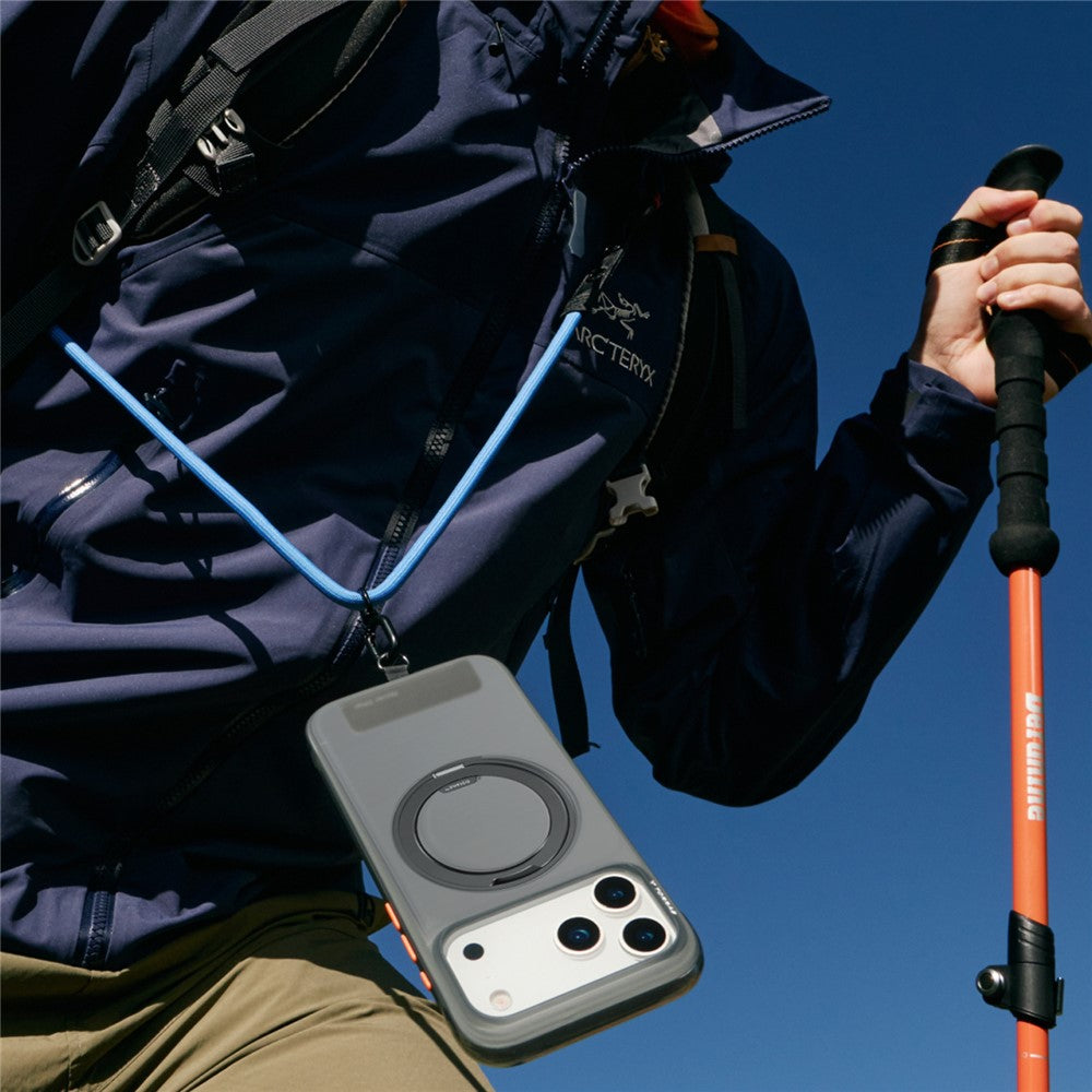 MagSafe-etui til Apple iPhone 17 Pro Max, Torras, Ostand O3 Air, Grå