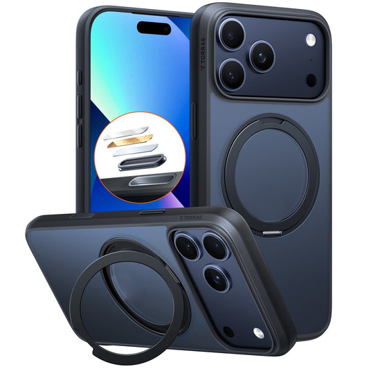 MagSafe cover til Apple iPhone 17 Pro Max, Torras, Ostand Pro, Sort