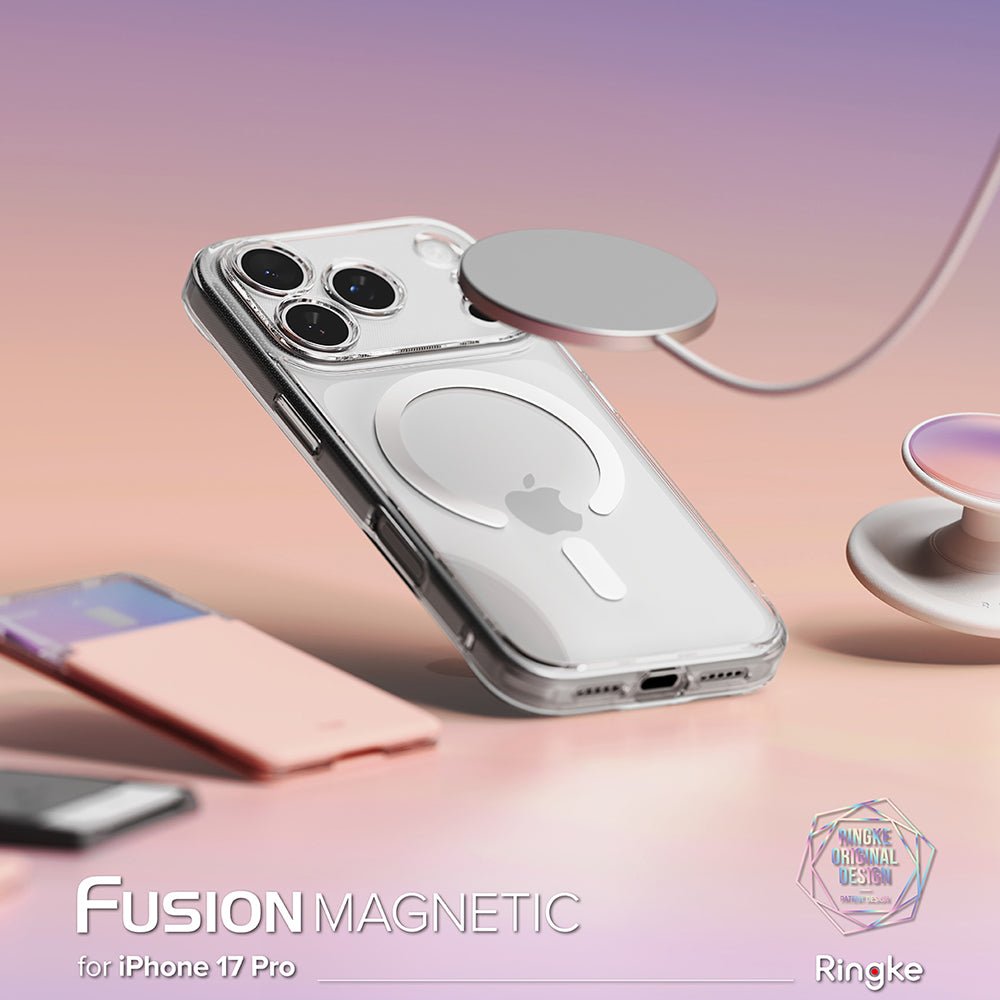 MagSafe cover til Apple iPhone 17 Pro, Ringke, Fusion, Gennemsigtig