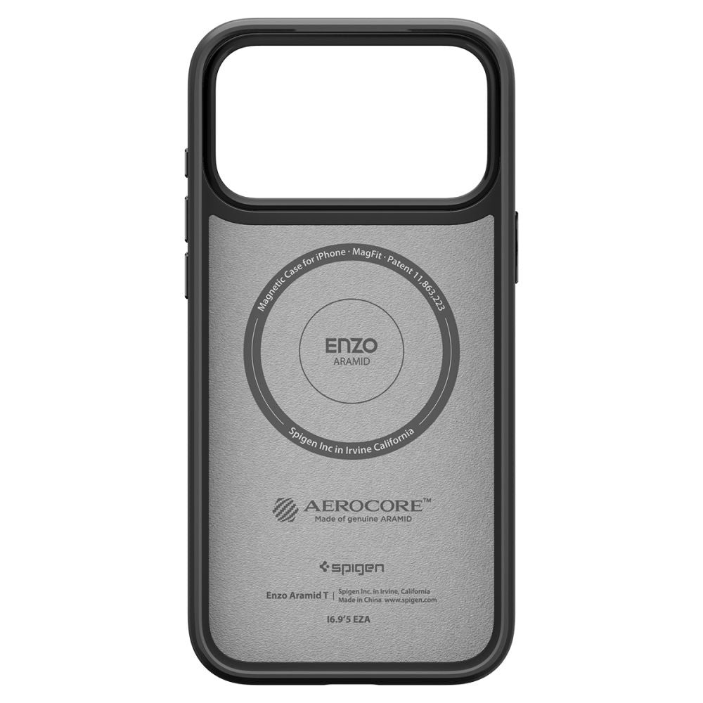MagSafe cover til Apple iPhone 17 Pro, Spigen, Enzo Aramid T, Sort ACS09959