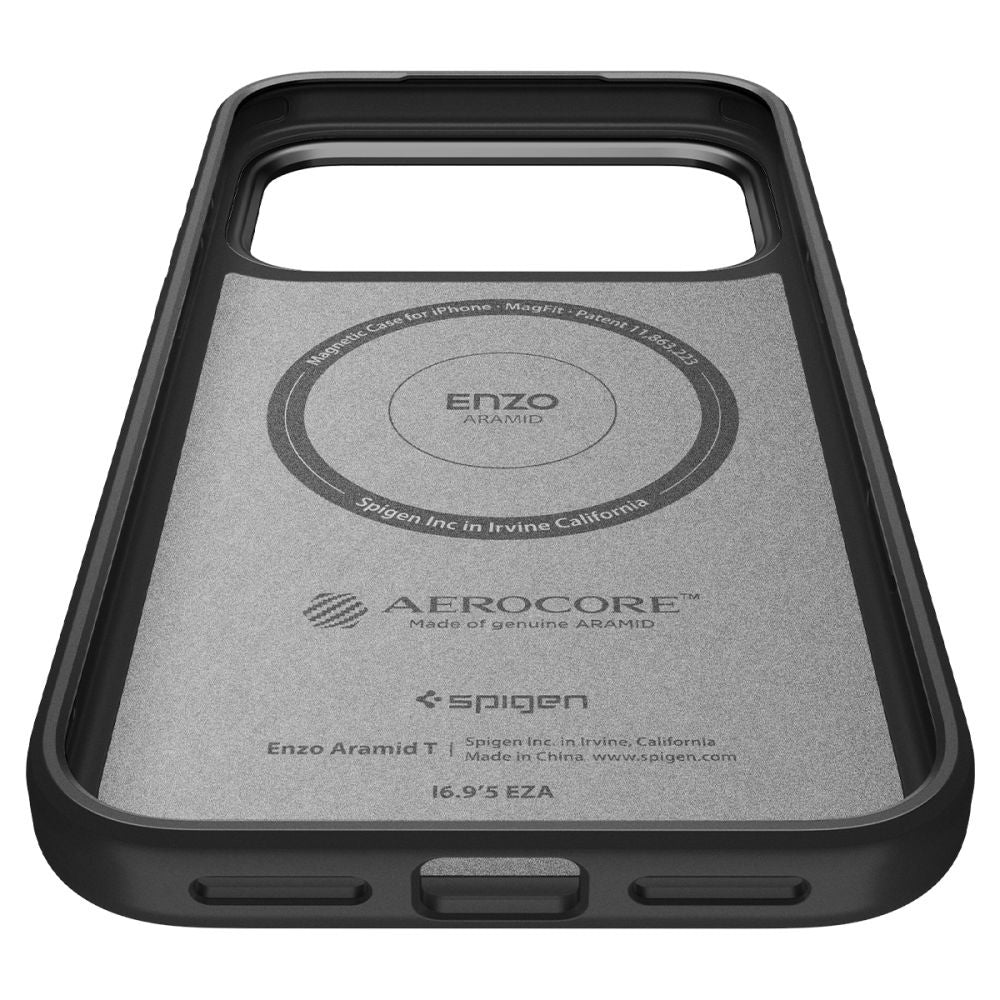 MagSafe cover til Apple iPhone 17 Pro, Spigen, Enzo Aramid T, Sort ACS09959