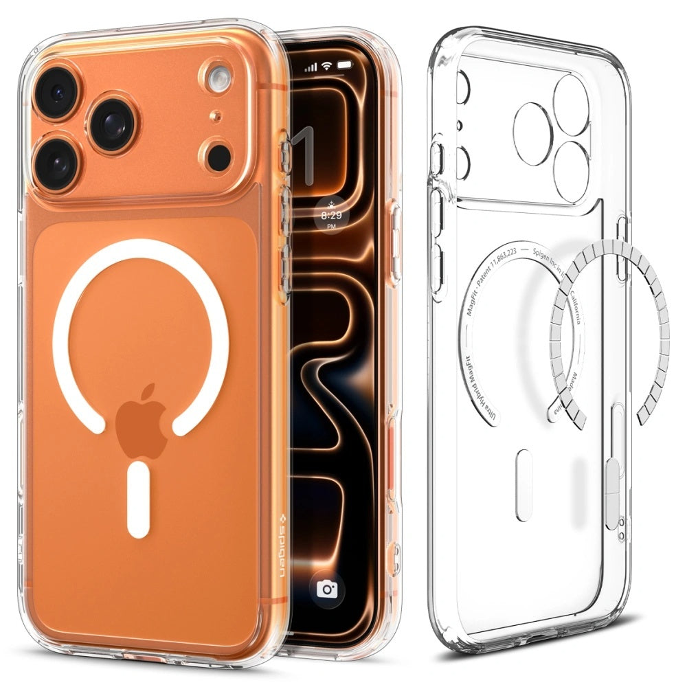 MagSafe cover til Apple iPhone 17 Pro, Spigen, Ultra Hybrid, Hvid ACS10346