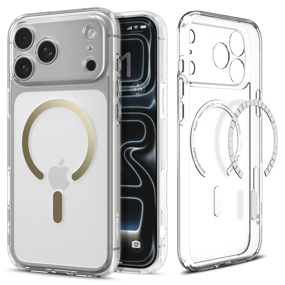MagSafe cover til Apple iPhone 17 Pro, Spigen, Ultra Hybrid, Guld ACS10348