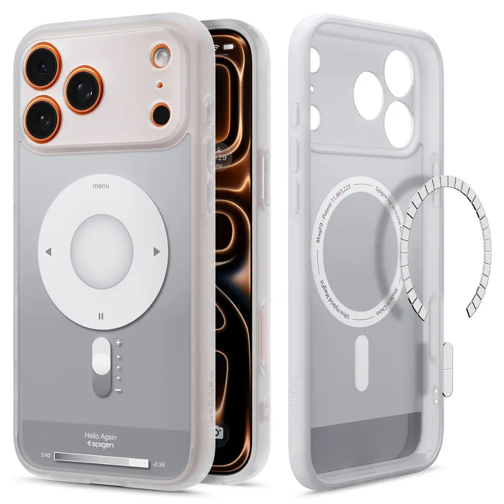 MagSafe cover til Apple iPhone 17 Pro, Spigen, Ultra Hybrid Classic, Sølvfarvet