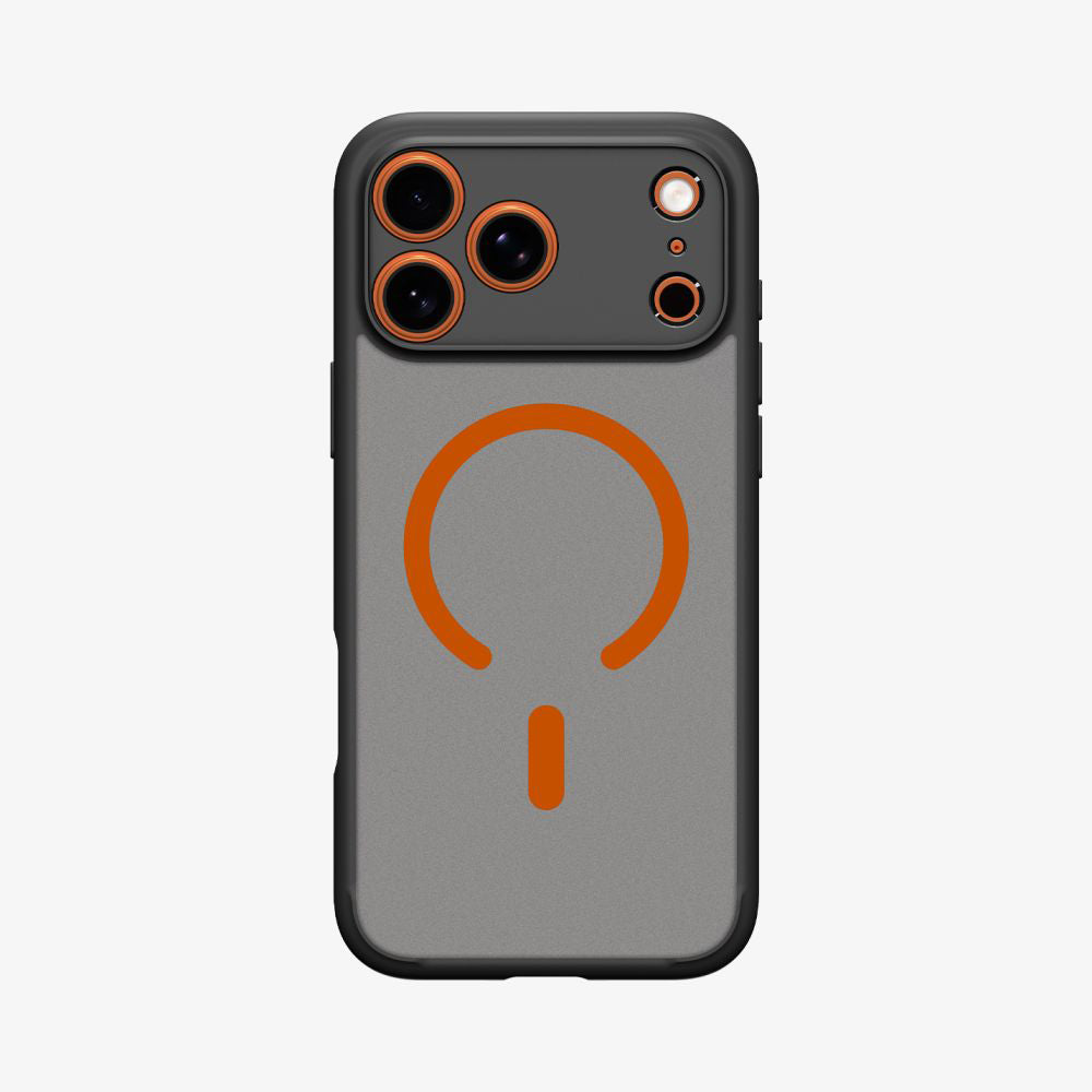 MagSafe cover til Apple iPhone 17 Pro, Spigen, Ultra Hybrid, Sort Orange Satin ACS10483
