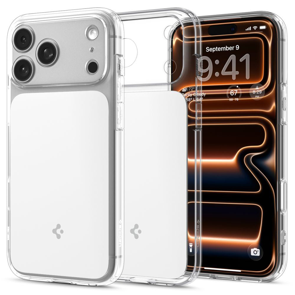 MagSafe cover til Apple iPhone 17 Pro, Spigen, Ultra Hybrid T, Hvid ACS10344