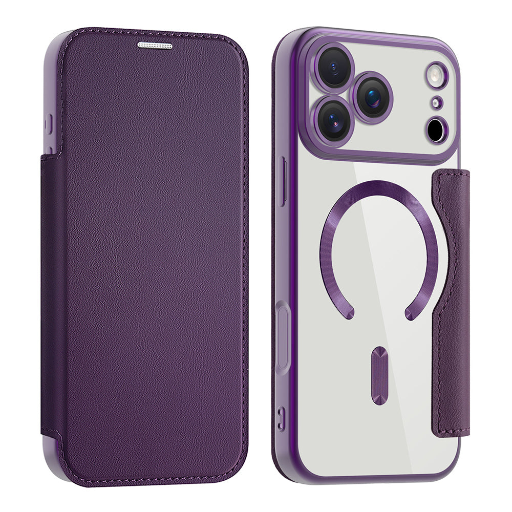 MagSafe cover til Apple iPhone 17 Pro, Techsuit, SmartMag Book, Lilla