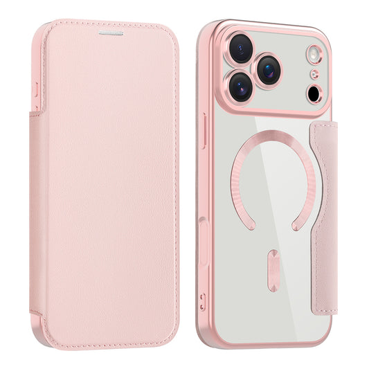 MagSafe cover til Apple iPhone 17 Pro, Techsuit, SmartMag Book, Pink